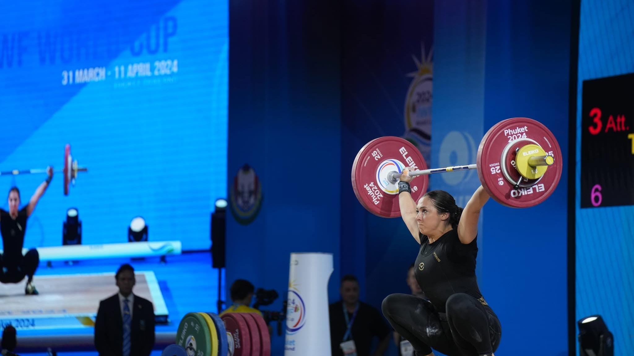 Roberta Tabone Olympic weightlifting competition hero